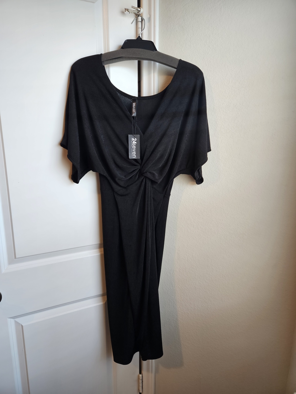 24seven Black Knot-Front Women’s Dress